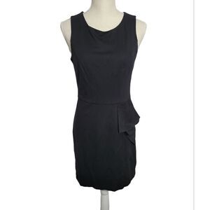 Bebe black mini dress with side ruffle detail